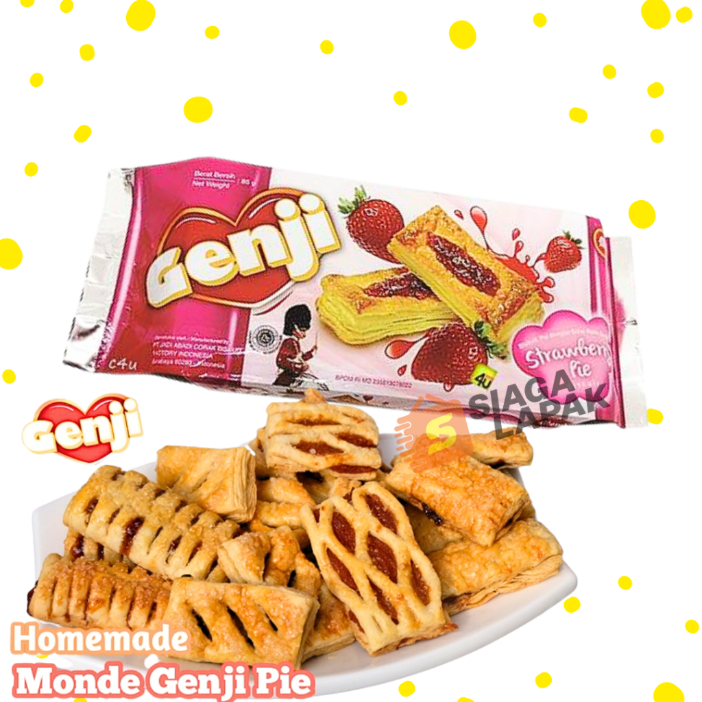 Monde Genji Pie All Varian 85gr Biskuit Pai Raisin Soft Stroberi