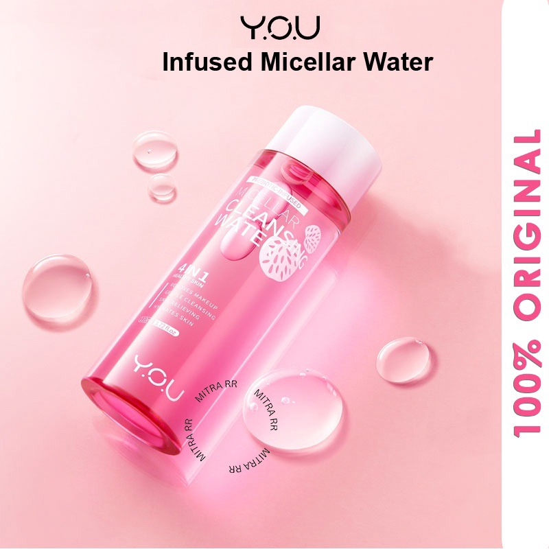 YOU Prebiotic Infused Micellar Water Cleansing | Pembersih Make Up 4 in 1 | Makeup Remover