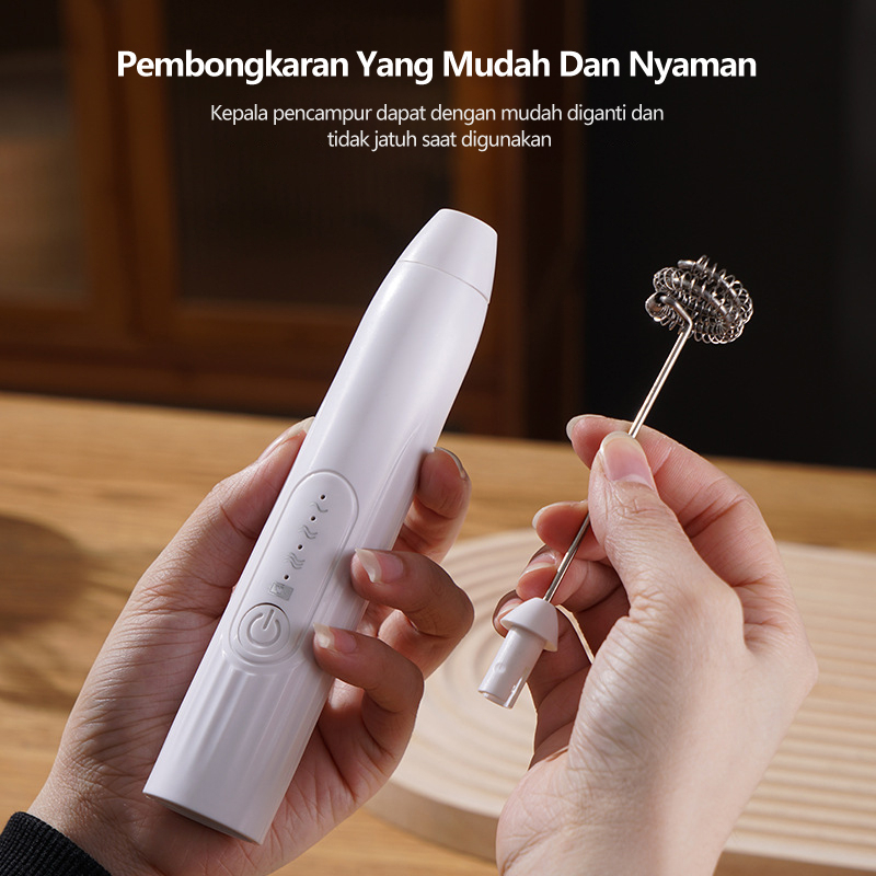 Alat Kocok Telur Elektrik Pengaduk Kopi Elektrik Electric Mixer Portable Egg Beater USB Rechargeable