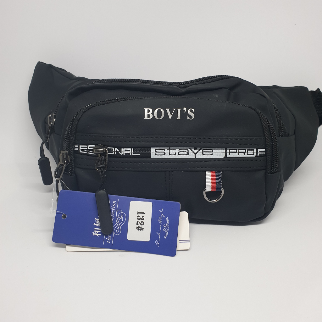 BOVI'S tas slempang pria premium, sling bag pria water proof berbahan balon anti air