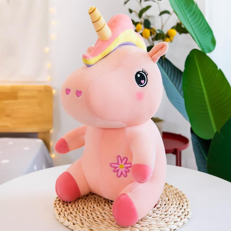 Boneka Unicorn Duduk Bahan Plush