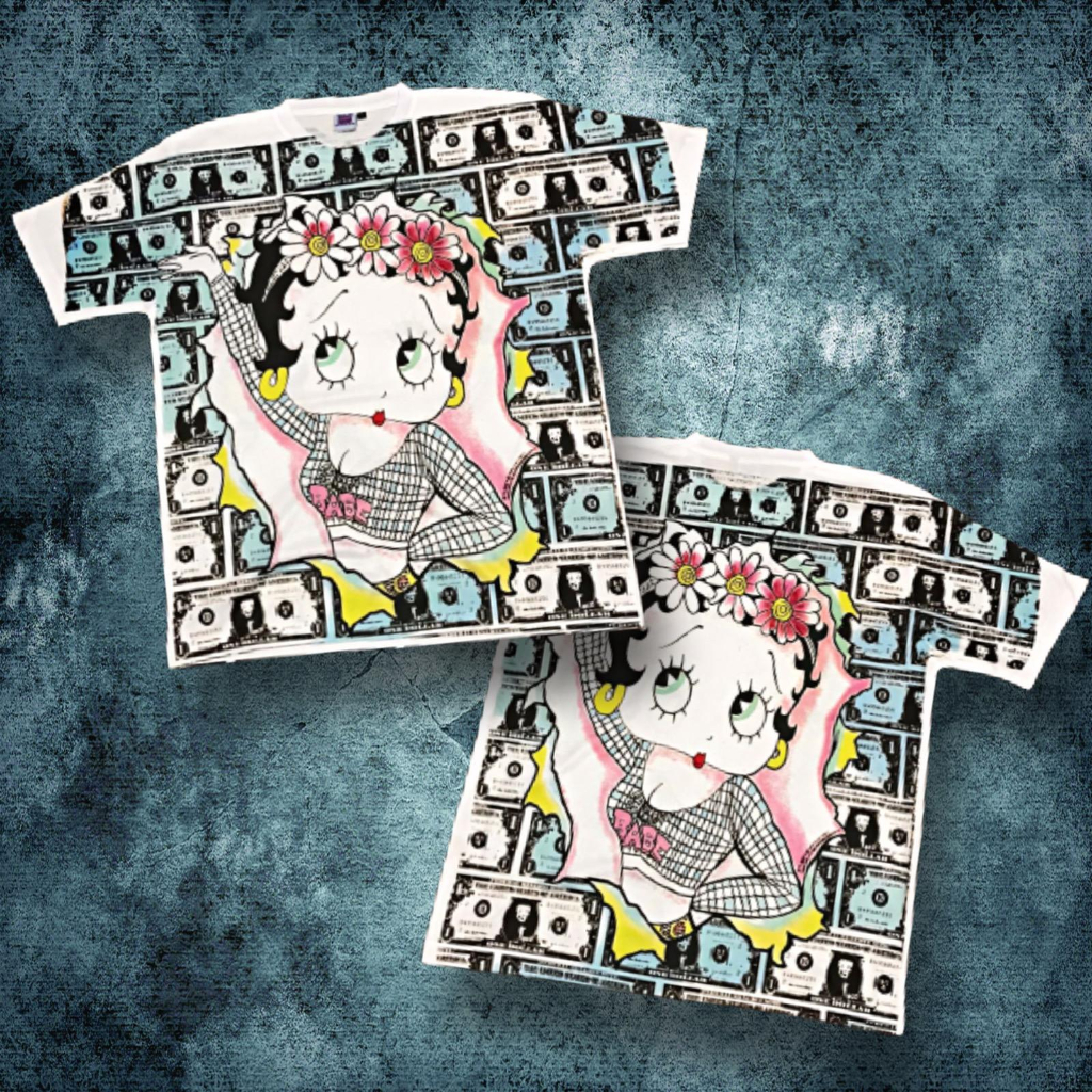 KAOS TAG THAILAND BETTY BOOP MONEY AOP (ALL OF PRINT) | KAOS CARTOON KARTUN ANIME KOMIK COMIC FULLPR