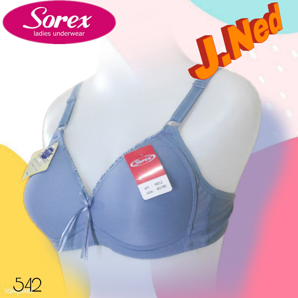 J542 BRA SOREX  BUSA TIPIS  TANPA KAWAT SIZE 36 - 42