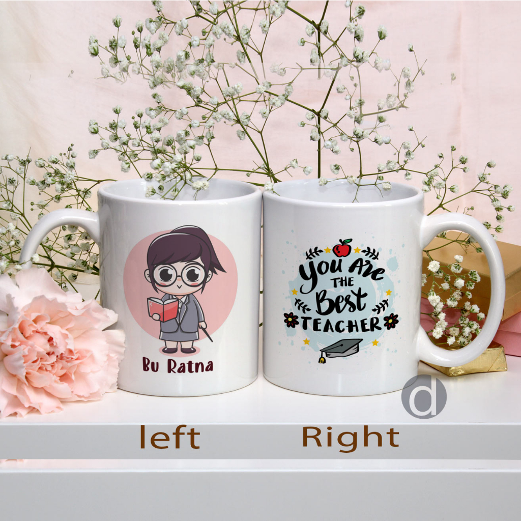 Mug Gelas Karakter Guru | Kado Untuk Orang Tersayang