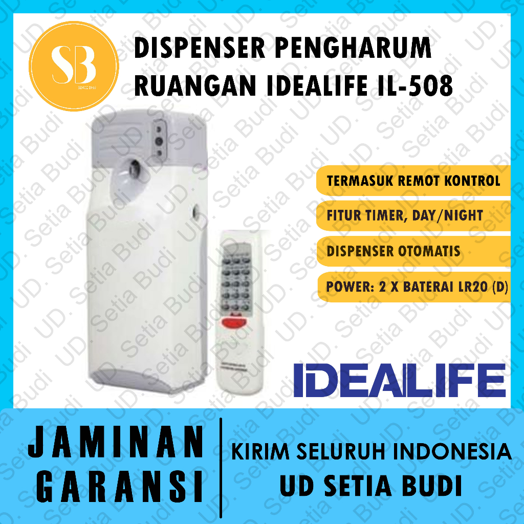 Dispenser Pengharum Ruangan Otomatis Remot Idealife IL-508 Taiwan Baru