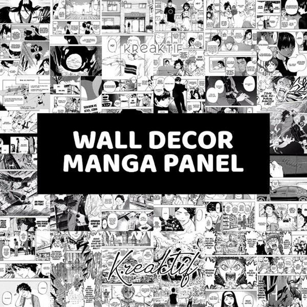 Poster Anime Manga Wall Decor Panel Komik - One Piece Jujutsu Kaisen Naruto Blue Lock Black Clover H