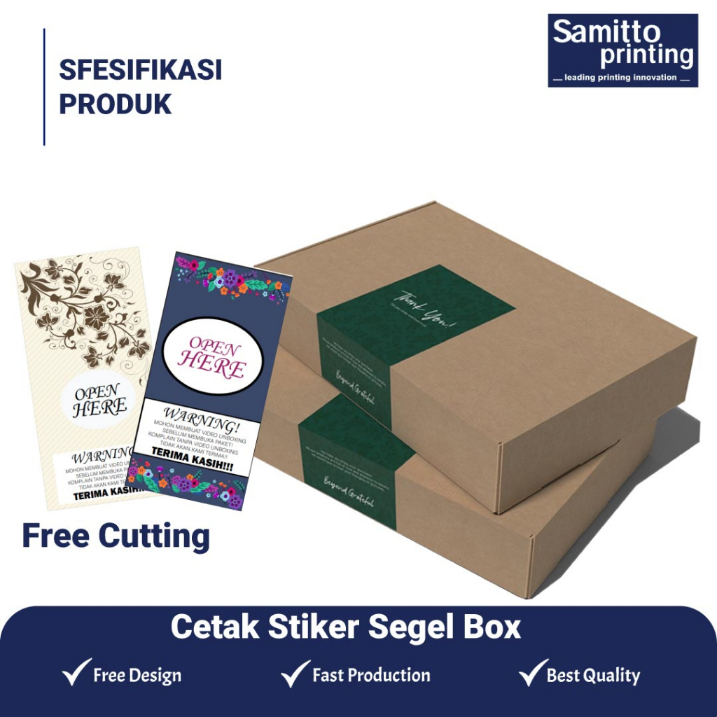 

Sticker Segel Box Persegi | Segel Kemasan Hampers Box Kotak | Stiker Kotak Kemasan | 1 Hari Jadi