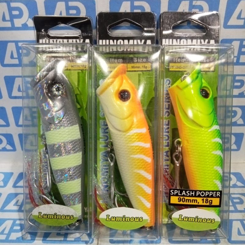 UMPAN HINOMIYA SPLASH POPPER 90MM/18gr / Lure Popper Berkualitas / PF-1843