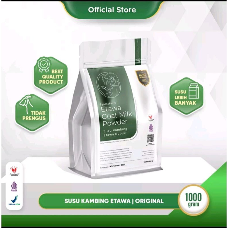 

Etawaku susu FramSyams Premium Kualitas Terbaik 1000g