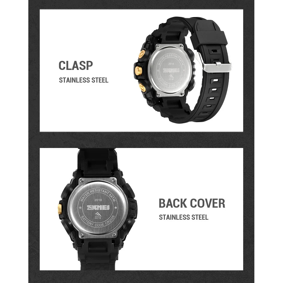 Jam Tangan Pria Digital Sport Watch Chrono Alarm Waterproof Jam Digital Premium Desain Efisien Anti Air