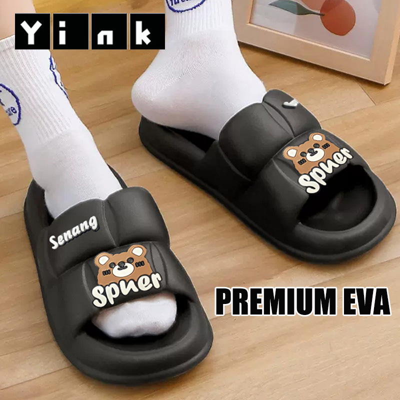 Yink Sandal Bear Jelly Wanita Import Sendal Wanita Terbaru 2022 Sepatu Sandal Wanita Korean Style Sandal Rumah Murah Elastic Empuk EVA