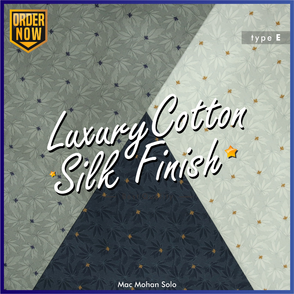 [NEW ARRIVAL] LUXURY COTTON SILK PRINTED MOTIF PER 0.5M KATUN satin DENGAN MOTIF TERBARU DAN TERMURAH UNTUK KEMEJA