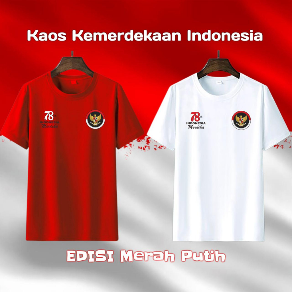 Noveli wear - Kaos distro seragam merah putih hari KEMERDEKAAN 17 AGUSTUS HUT RI se INDONESIA