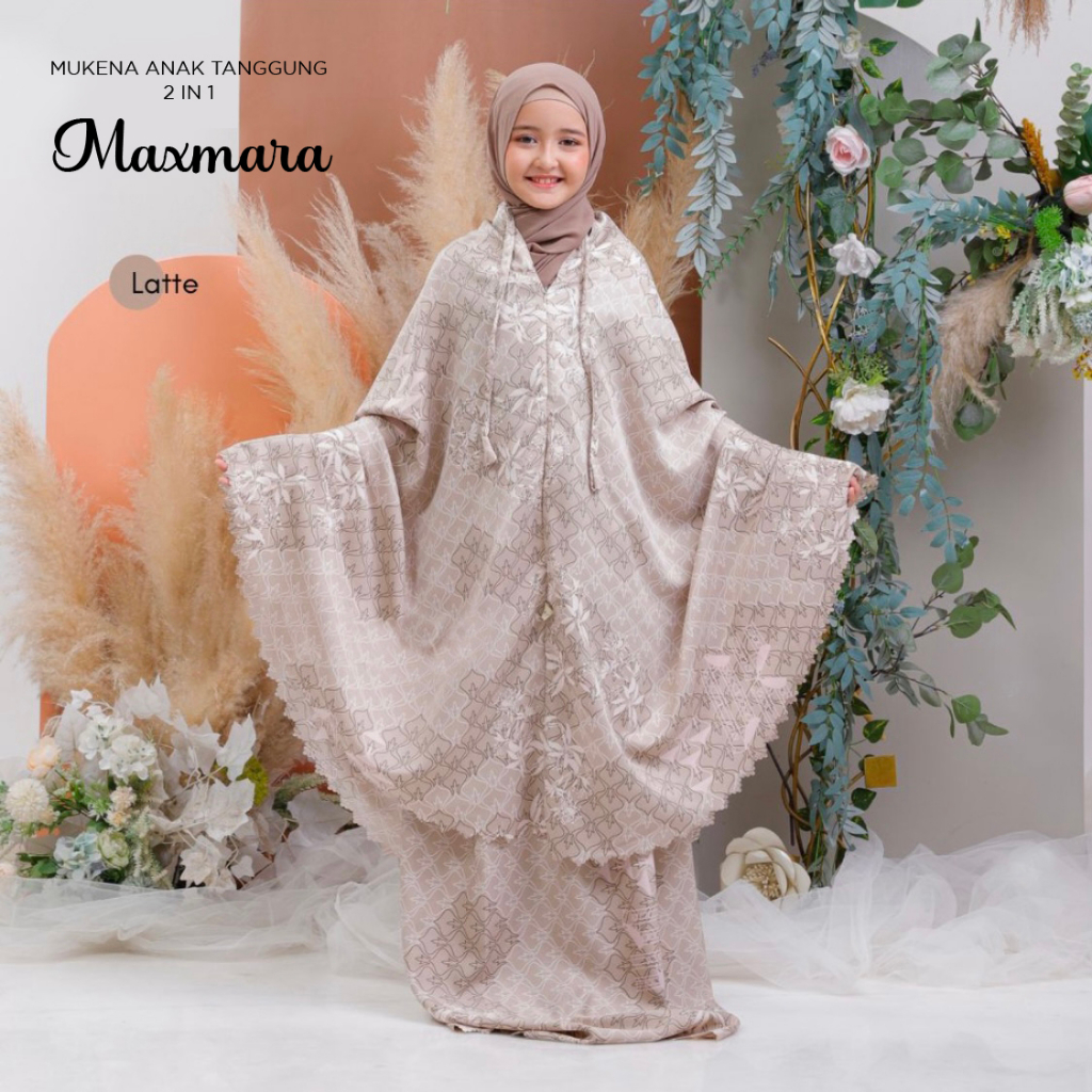 MUKENA BALI TASIK - MUKENA ANAK TANGGUNG 2 IN 1 MAXMARA SILK TAS PREMIUM MOTIF