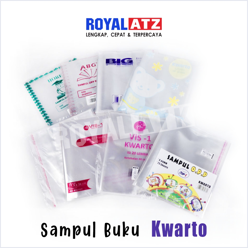 

Sampul Buku Kwarto Plastik Bening /Pak