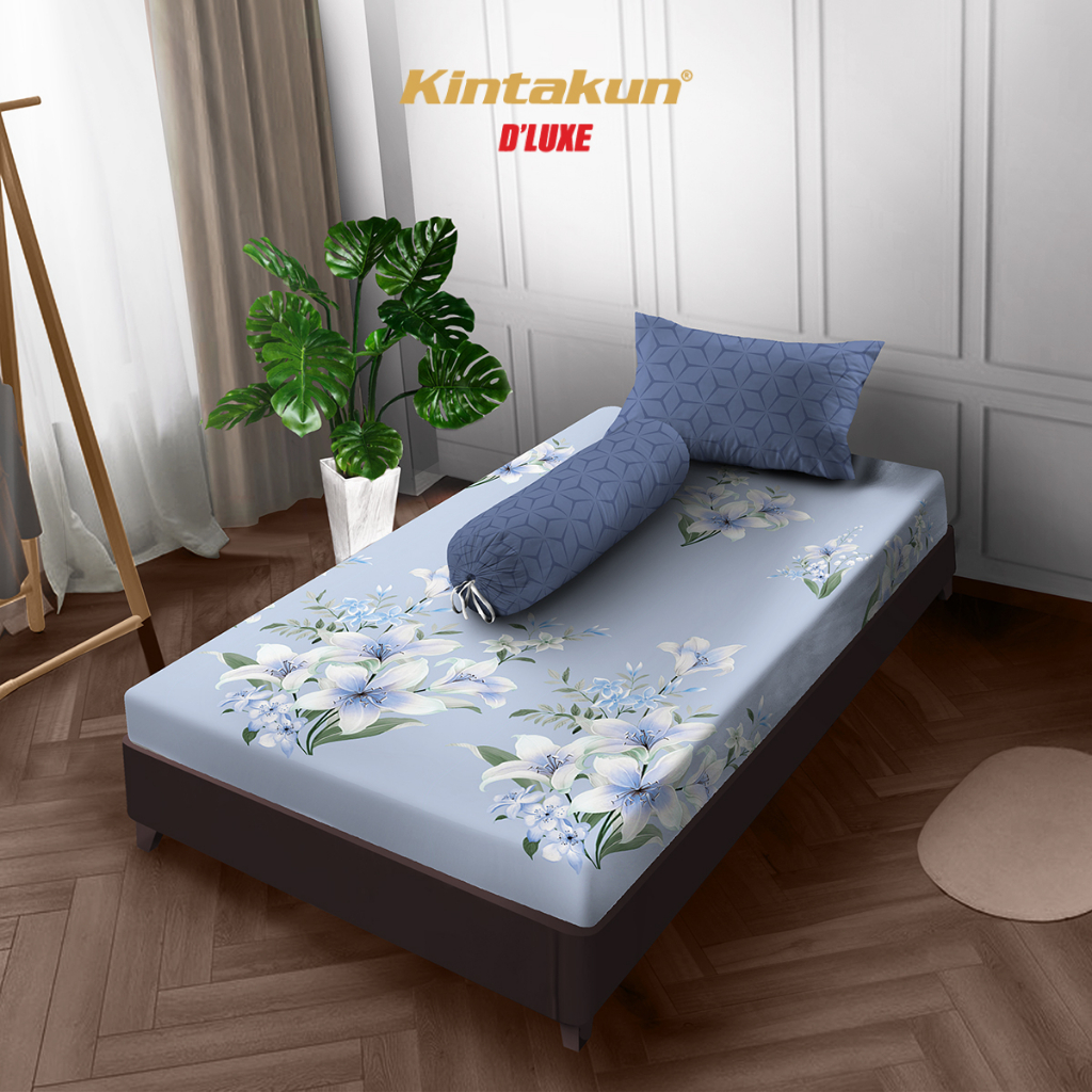 Kintakun Sprei Fitted 90/100/120 Shakila Aesthetic Dluxe Microtex Coklat