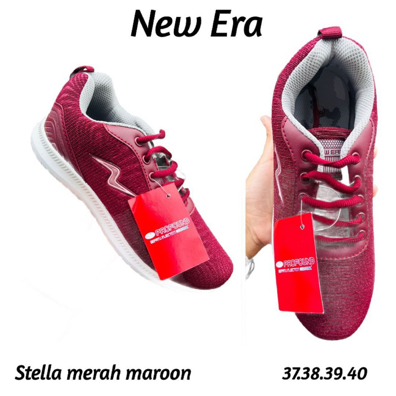 sepatu new era maroon stel