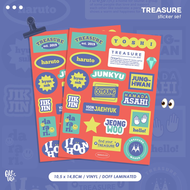 

TREASURE STICKER SET (NEW DESIGN)