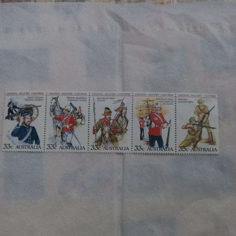 

Perangko Kuno Australia 1985 Austalian Military Uniforms Set