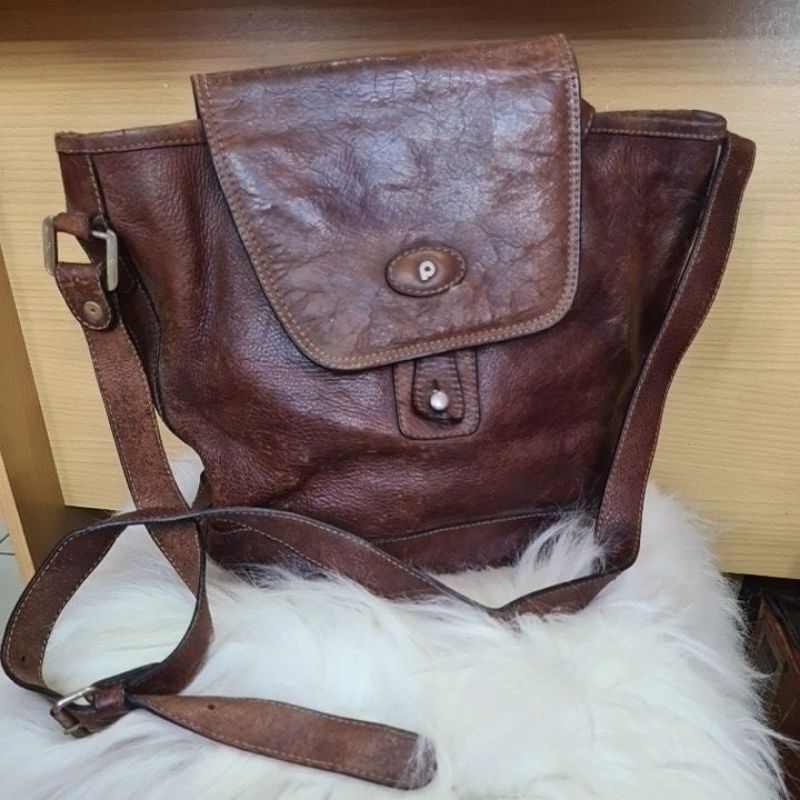 FULL LEATHER BAG PAP* AUTH