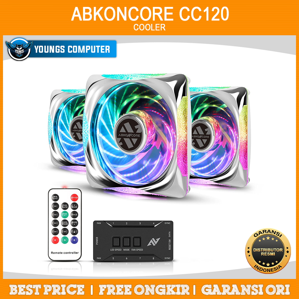 FAN CASE ABKO NCORE CC120 aRGB SPECTRUM SYNC 3in1 (Crystal White)