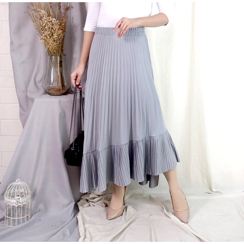 rok pleats asimetris