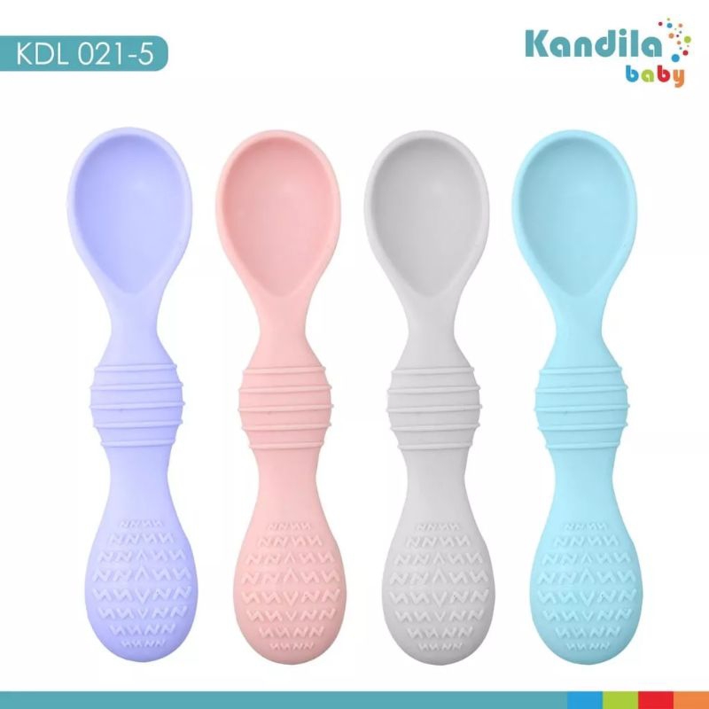 Kandila Silicone Soft Spoon With Case Sendok Silikon Bayi KDL 021-5