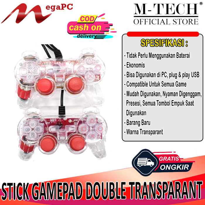 Stick GamePad Double Transparant Usb