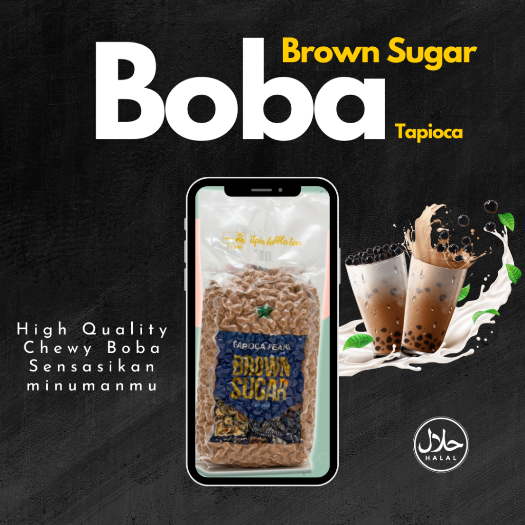 

Bubble Tapioka Brown Sugar / Tapioca Pearl / Brown Sugar Boba