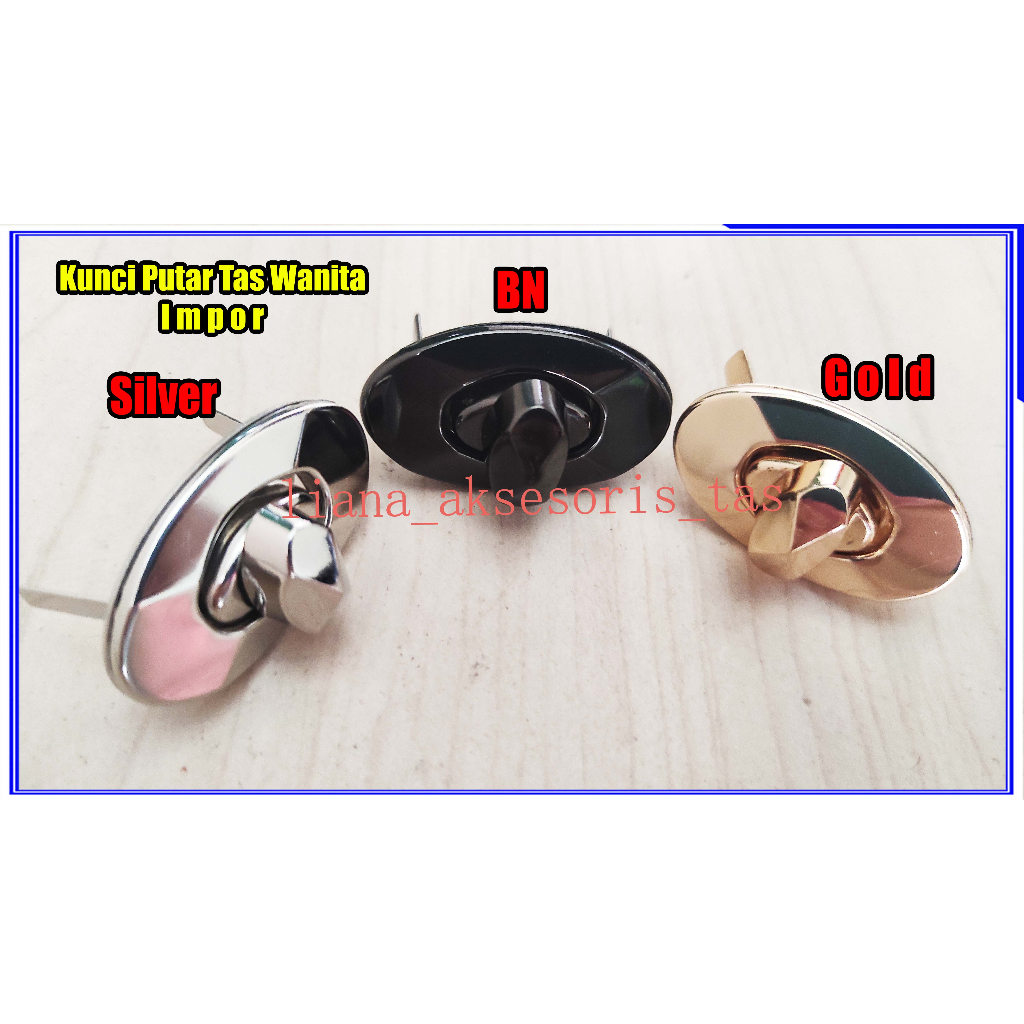 -KANCING TAS WANITA IMPOR - KUNCI PUTAR TAS RAJUT - KANCING TAS PUTAR - KANCING TAS CEWEK - KANCING 