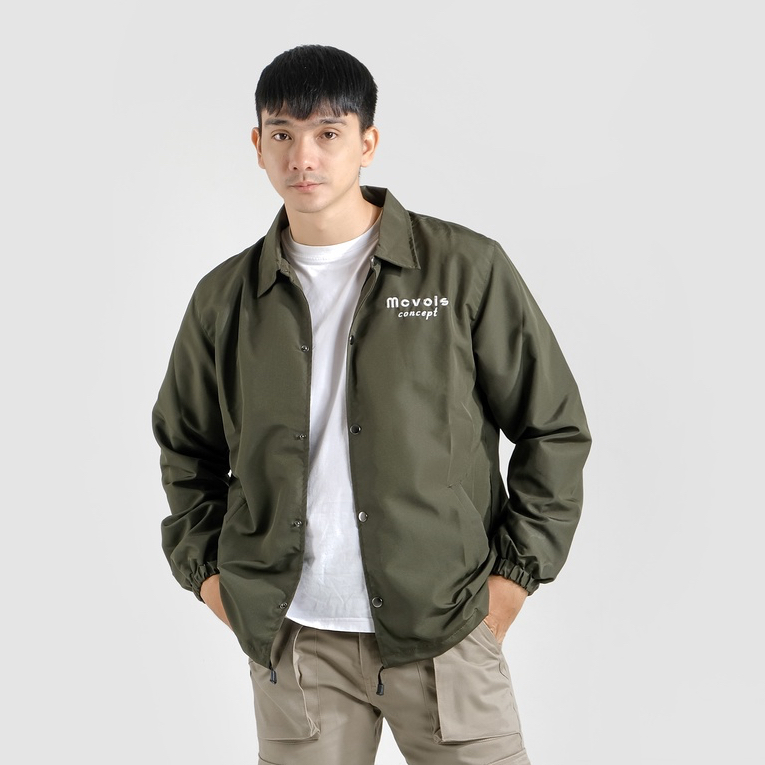 Jaket Coach Pria Army