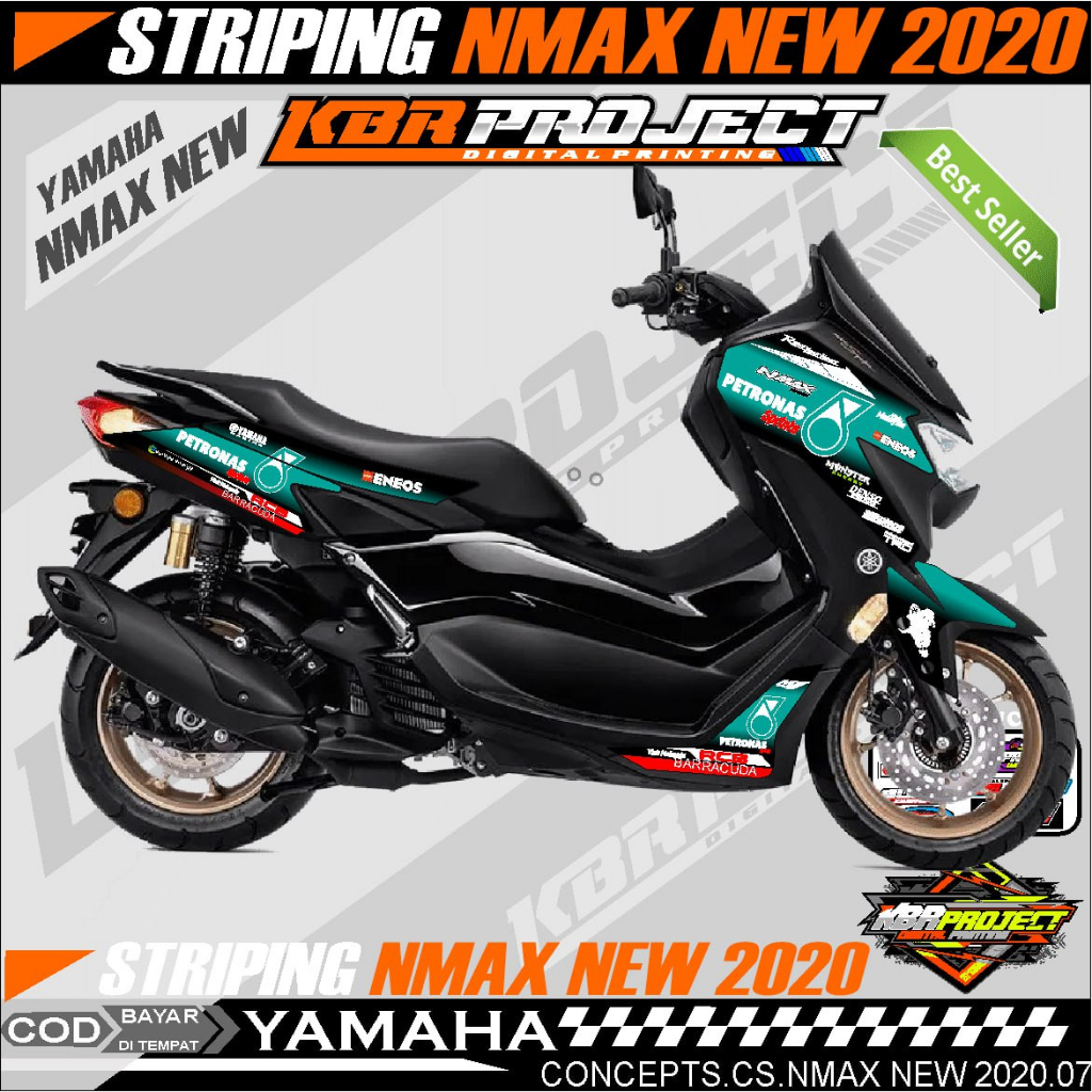 NMAX NEW 2020 STIKER  STRIPING PREMIUM MOTOR KEREN LIS VARIASI NMAX NEW 2020 STIKER MOTOR YAMAHA DES