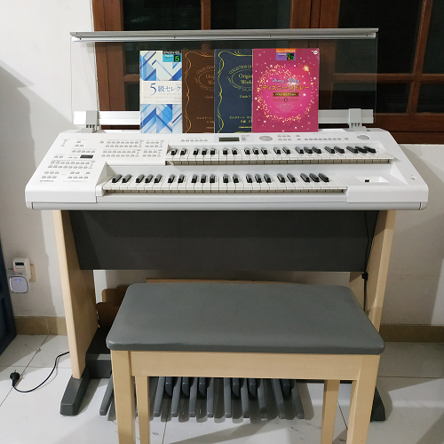 YAMAHA ELECTONE STAGEA ELB02 ELB-02 LENGKAP HARD COVER DAN KURSI