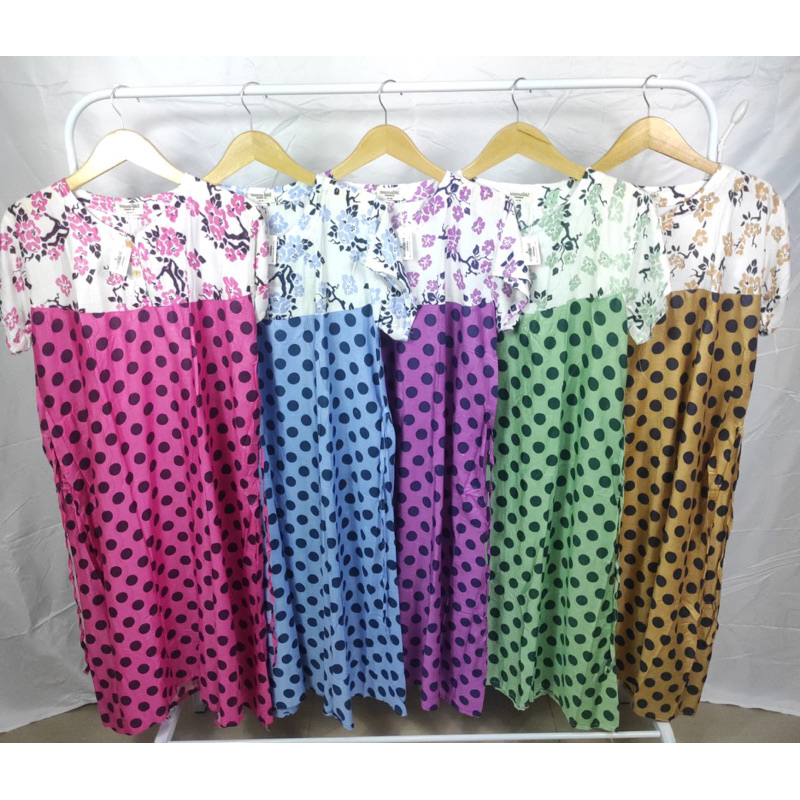 MUMABID Daster Payung Bahan Katun Rayon dengan Kancing - Daster Busui - Home Dress Darra