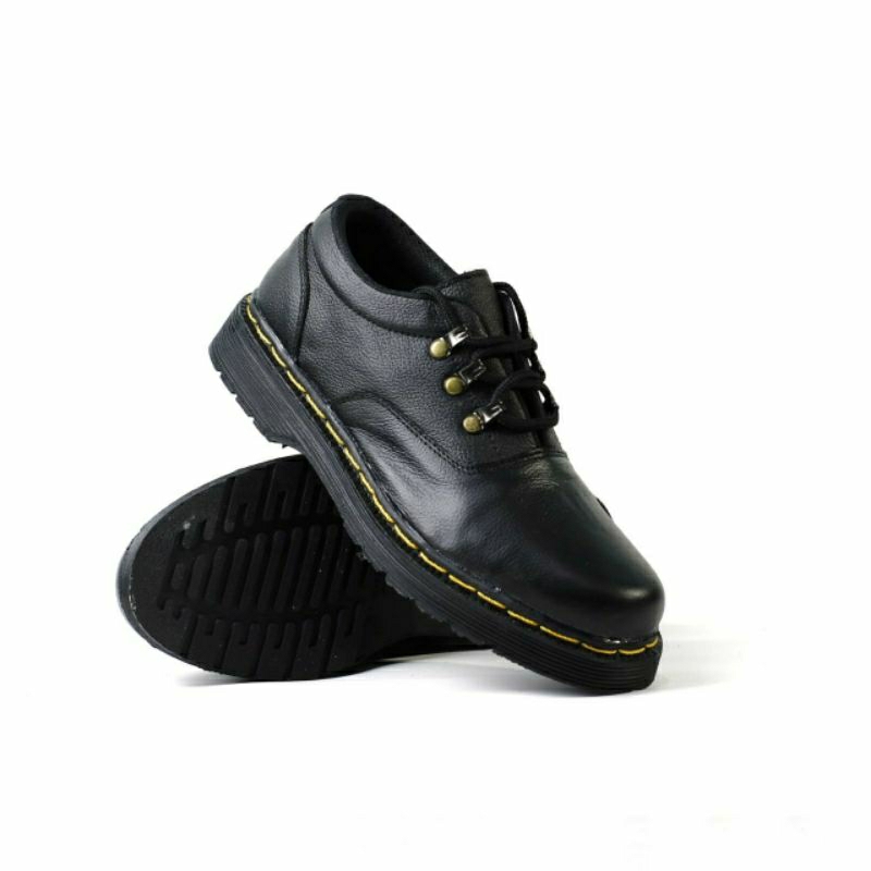 MARLEYS Sepatu Formal Pria Kulit Asli Pantofel Docmart Semi Boots Casual