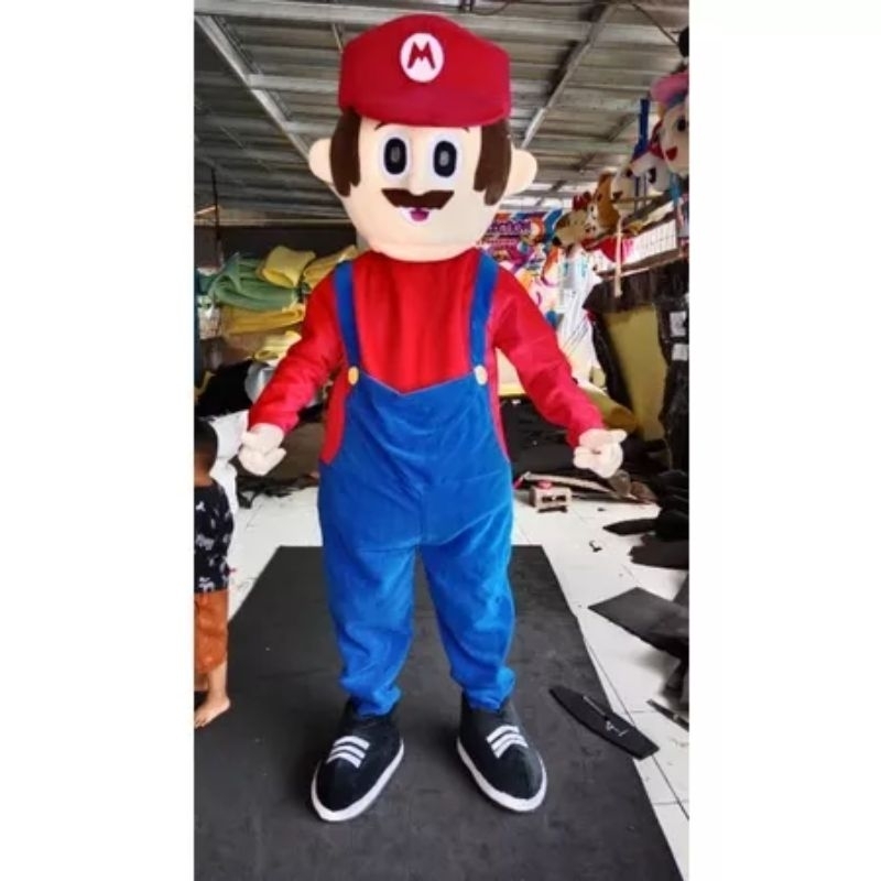 KOSTUM BAJU BADUT MARIO BROS LUCU