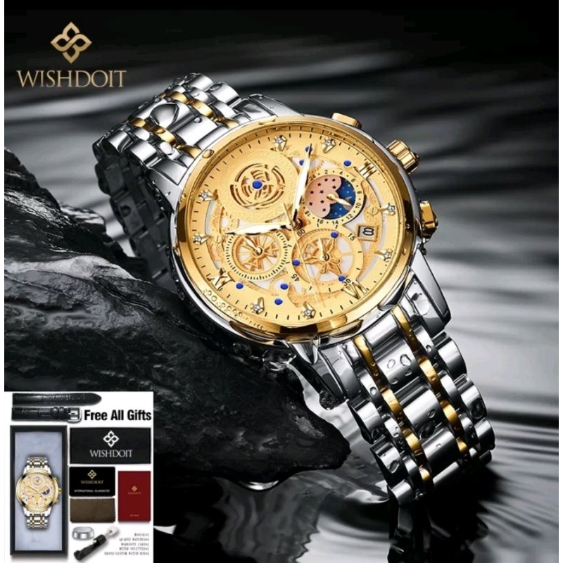 WISHDOIT Jam Tangan pria original Anti Air