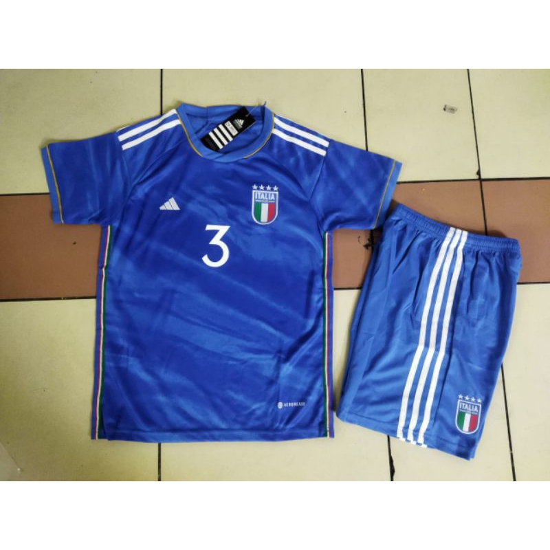 JERSEY BAJU BOLA ANAK ITALY ITALIA HOME KIDS 2023 GRADE ORI