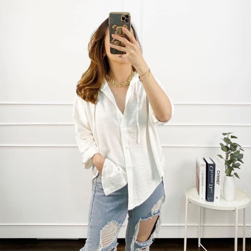 Jessy Hoodie Shirt / kemeja wanita hoodie