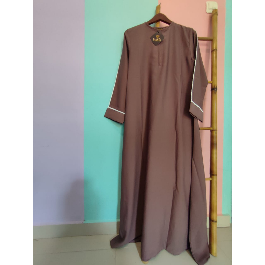 ABAYA MODIS META POLOS SIMPLE SYARI LIS PUTIH YORIS BY WAFDA CUTTING LOS BAJU MUSLIMAH META TURKEY SAUDI DUBAI CASUAL WANITA TERBARU LONG DRESS OOTD FASHION ECER GROSIR RESELLER DROPSHIP