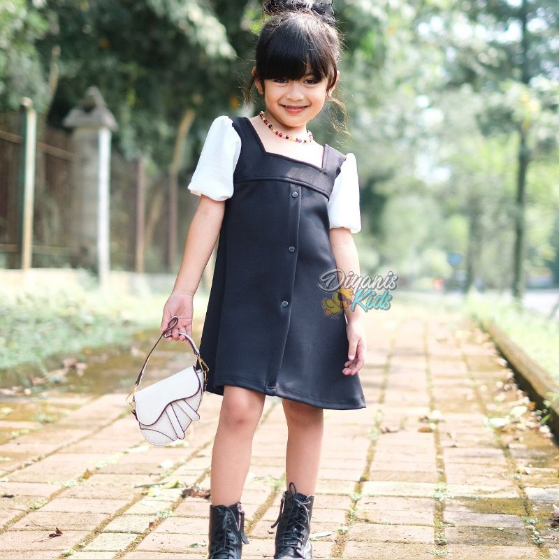 RALINE DRESS-Dress anak bahan scuba premium