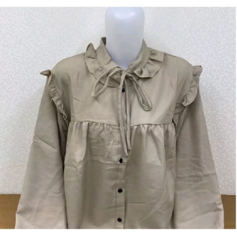 BLOUSE KOREA-BLOUSE SHANGHAI-RUMBA TALI-ATASAN WANITA-PAKAIAN