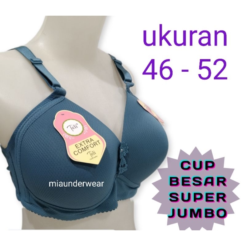 Bra Bh Busa Cup Besar ( 46 48 50 52 ) Kait 4 / Tanpa kawat