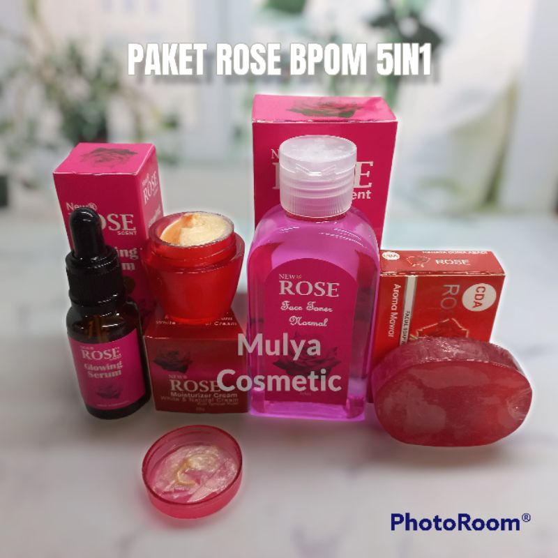 (BPOM) Paket Rose 4in1 New//sabun cda rose,toner rose,serum rose,cream rose natural