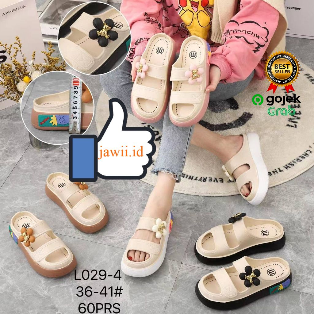 SANDAL WANITA KOREA DEWASA DAN ANAK  KEKINIAN LINE TEK  SANDAL TERLARIS 2023