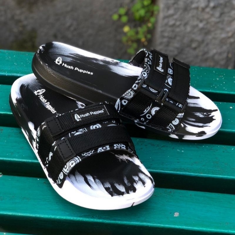 Sandal Pria Distro Sandal Hush Puppies Slip On Motif