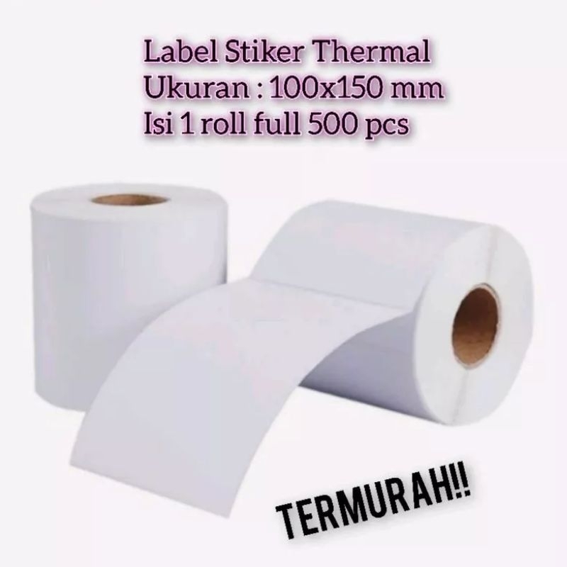 

LABEL THERMAL 100×150 MM ISI 500 PCS MURAH MEDAN SRINELLASAMOSIR.ID