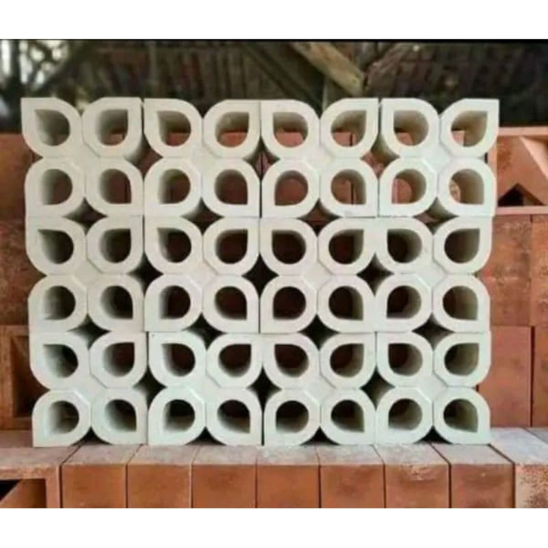 Roster beton minimalis murah, roster motif, roster lubang angin, roster beton warna putih