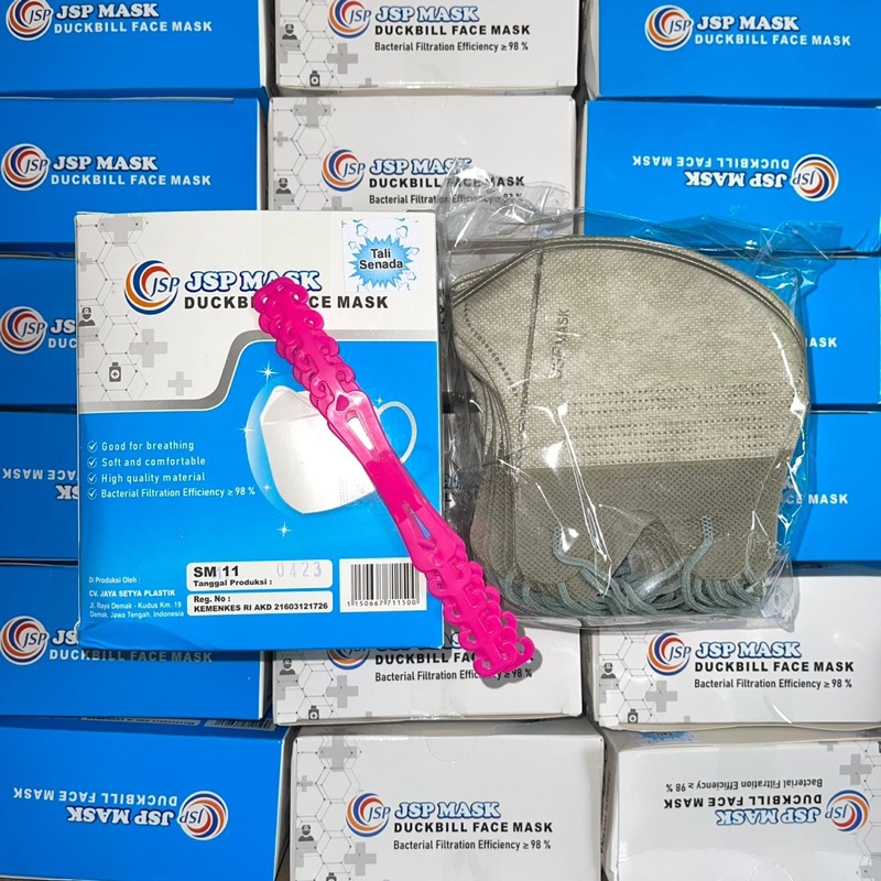 MASKER DUCKBILL JSP LOKAL ISI 50 PCS ADA EMBOS