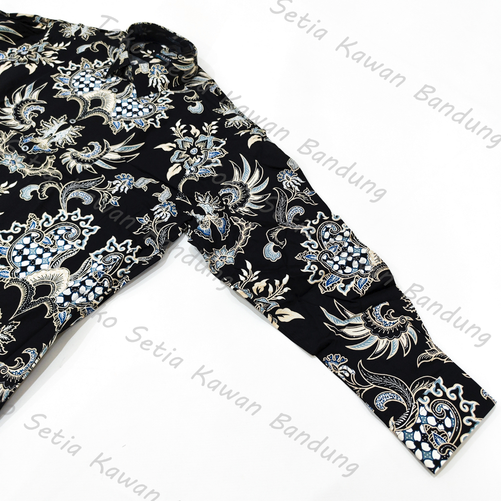 Kemeja ALISAN Corak Batik Print Regular Fit Lengan Panjang ( Seri 00378 Jumbo )